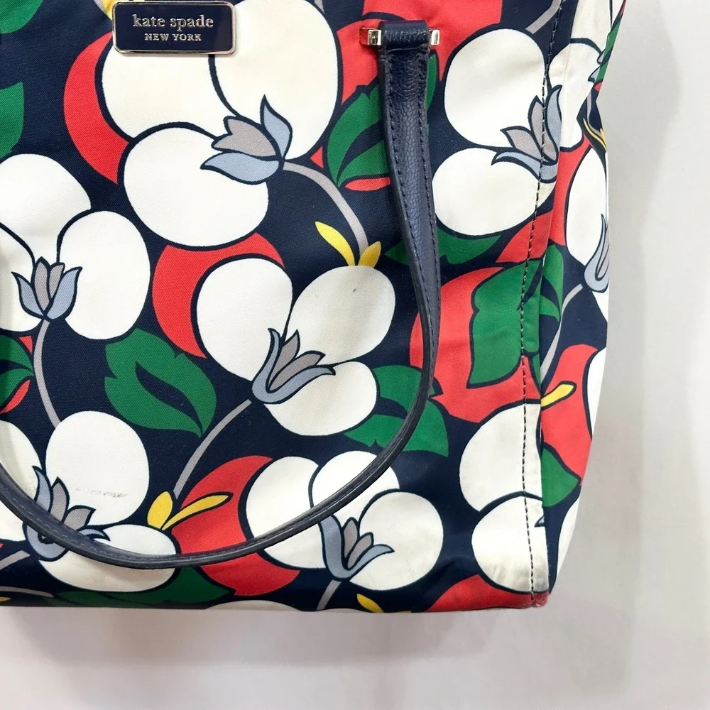 Kate Spade Dawn Breezy Floral Medium Satchel Handbag Purse Crossbody Bag